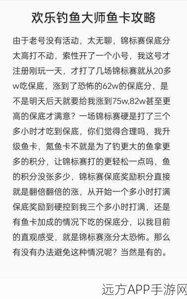 欢乐钓鱼大师锦标赛，刺激对决与致胜秘籍