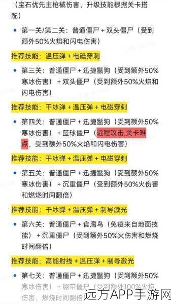 手游攻略，炎钢武器在僵尸战争中的高效使用技巧