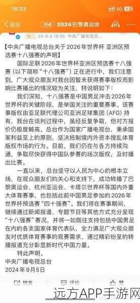 央视缺席国足关键战引热议，资本博弈下的体育版权迷雾