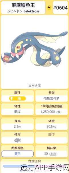 口袋妖怪复刻版,麻麻鳗鱼王属性揭秘与竞技场实战技能解析