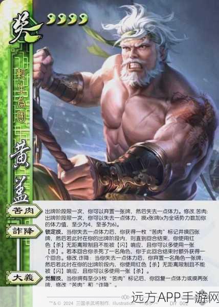 三国杀深度解析，黄盖技能全揭秘及实战应用