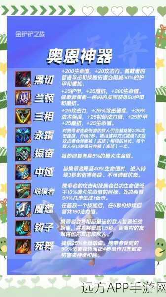 云顶之弈深度解析,女神之泪的五大合成神器及其战术应用