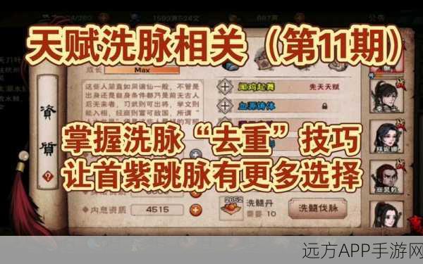 烟雨江湖紫脉洗炼终极指南，解锁武侠潜能，打造绝世高手