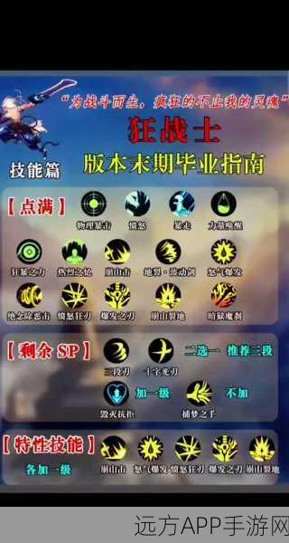 手游攻略，红狂战之命运方舟加点与刻印深度解析