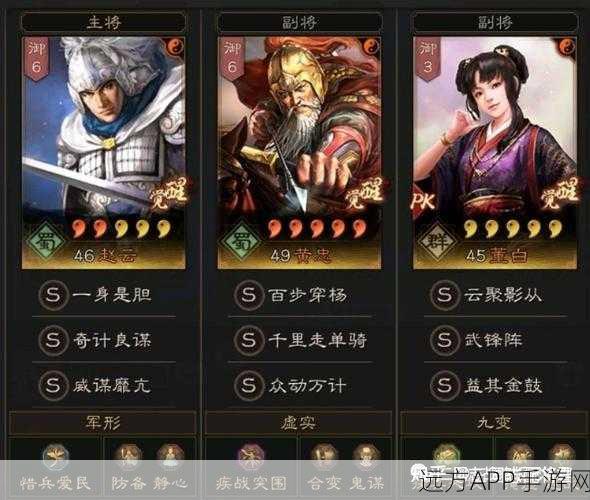 三国志战略版董白搭配 15御武峰盾横扫虎臣吴枪太尉盾