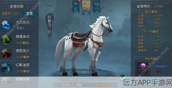 东方不败手游深度攻略,坐骑升级与千里行进阶秘籍大揭秘