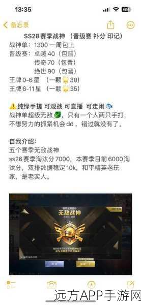 和平精英战神段位门槛高耸,突破技巧与策略全解析