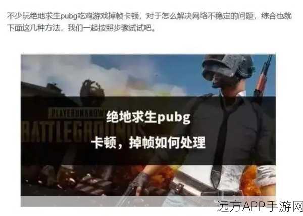 绝地求生卡顿不再来，高效解决开镜卡顿秘籍大公开