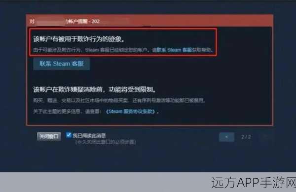 Steam红信警告，影响、后果及应对策略全解析