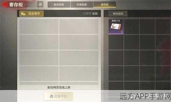 超凡先锋寄存柜解锁攻略，快速提升等级，解锁更多存储空间！