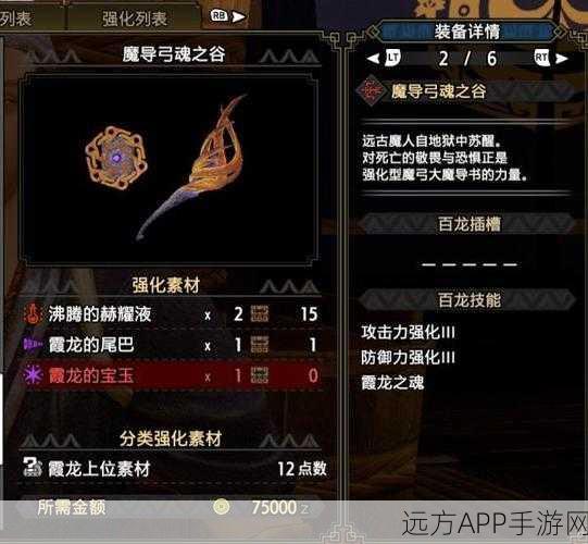 手游攻略,怪物猎人霞龙深度剖析,武器搭配与实战策略揭秘