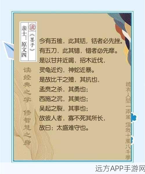 墨子智慧引领华夏低腐化流,无悔华夏深度攻略揭秘