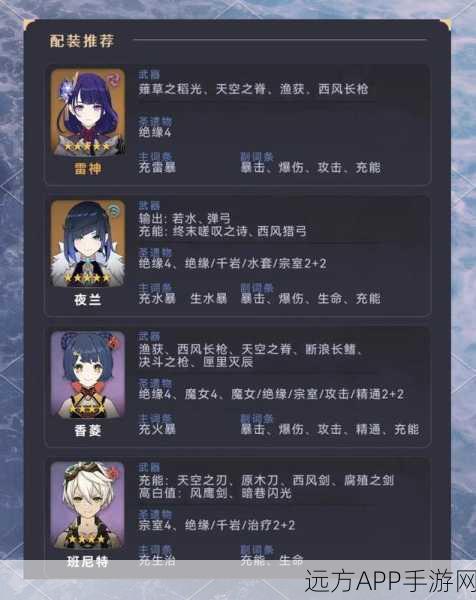 雷神国家队阵容搭配全揭秘，原神顶尖战队实战攻略