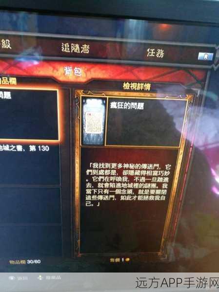 暗黑3揭秘，疯狂的问题书页隐藏的秘密与用途
