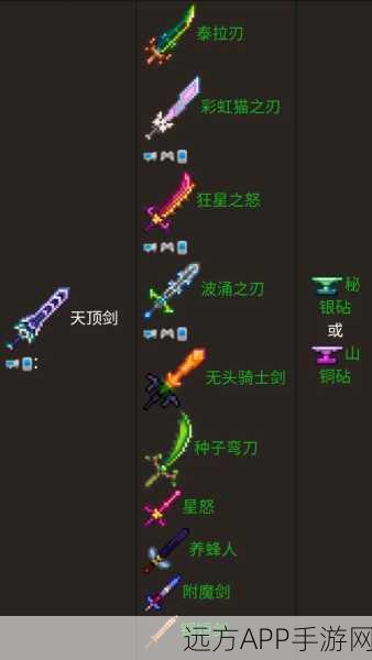 泰拉瑞亚终极神器，天顶剑Zenith合成秘籍与材料全揭秘