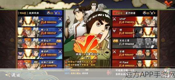 火影忍者手游,组织争霸赛盛启,巅峰对决即将上演!