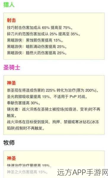 魔兽世界手游前瞻，职业选择全攻略，打造你的专属传奇！