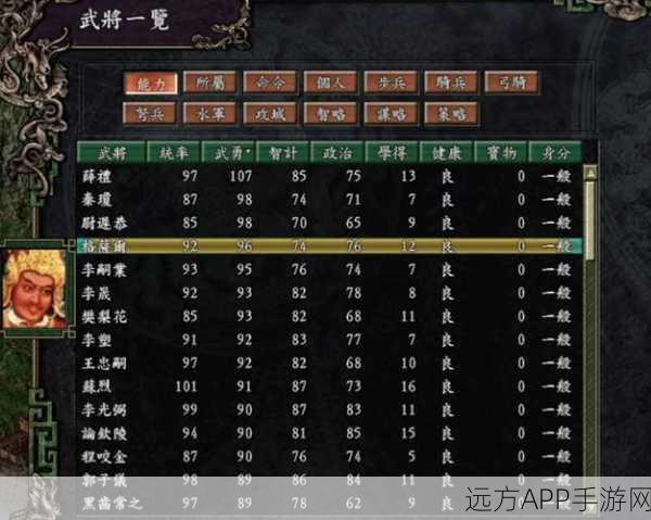 三国志9武将属性全解析，助你称霸天下的关键要素