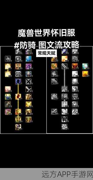魔兽世界手游前瞻，深度解析防御与惩戒骑士的雕文系统