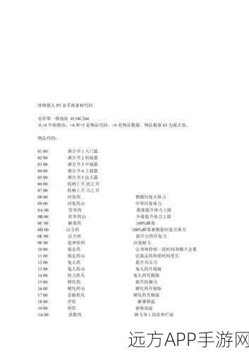 怪物猎人崛起,全面揭秘金手指代码与游戏攻略