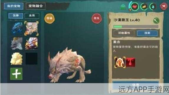 手游揭秘,创造与魔法沙漠狼王极品资质全解析及竞技攻略