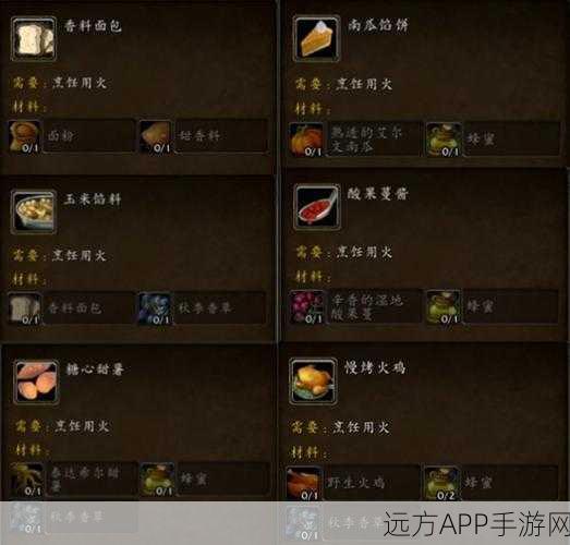 怀旧服热门食谱揭秘，洛恩塔姆薯块配方全攻略