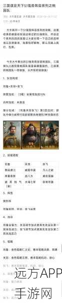 赵云领衔！三国志战棋版最强阵容搭配与实战策略揭秘