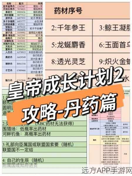 皇帝成长计划2，揭秘丹药配方，助你龙体康健，一统江山！