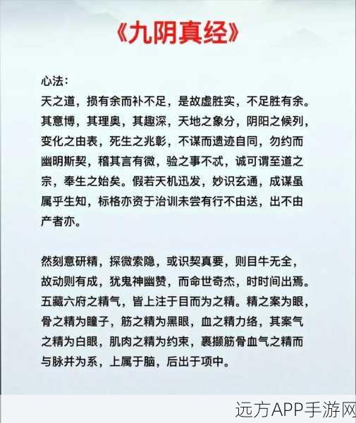 九阴手游大师秘籍，实战秘法大揭秘，武林绝学助你轻松登顶！