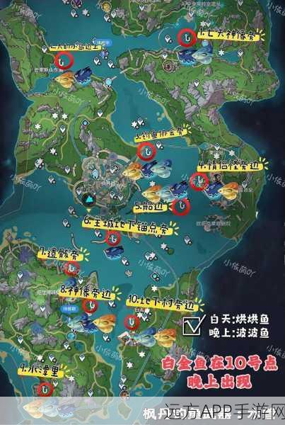 探秘原神枫丹，详尽钓鱼点位置图及钓鱼大赛攻略