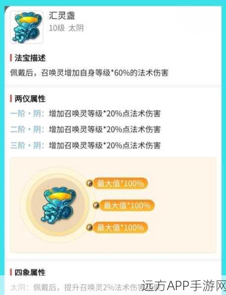梦幻西游法宝汇灵盏，竞技场制胜神器深度解析与实战攻略