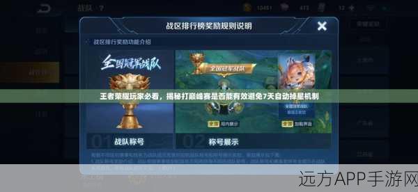 王者荣耀巅峰赛掉分揭秘,高手也会陷入的陷阱与应对策略