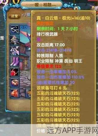 武林外传揭秘，强天位剑圣100级神圣武器全解析