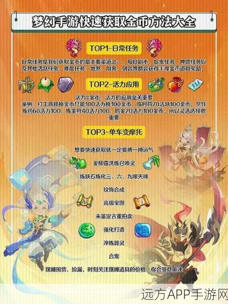 梦幻西游手游，小号金币赚取攻略大揭秘
