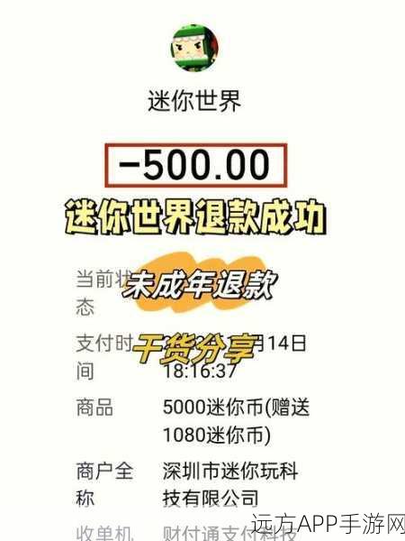 迷你世界退款成功案例揭秘，玩家如何成功拿回充值款项