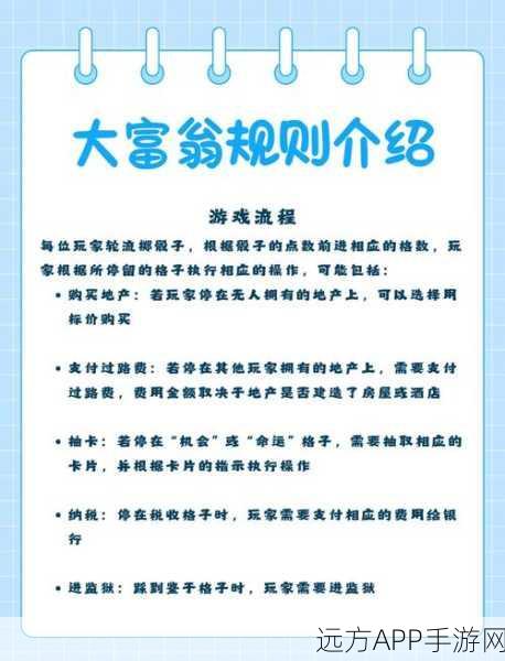 重塑经典，大富翁手游说明书全解析，规则、玩法与策略一网打尽
