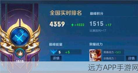 王者荣耀右上角蓝色数字揭秘,巅峰赛排名与荣耀的象征
