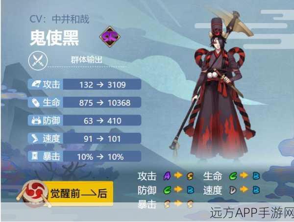 阴阳师深度揭秘，探索鬼使黑的神秘传说与竞技魅力
