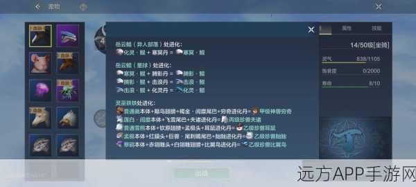 妄想山海，揭秘比翼鸟进化全攻略与进化丹材料详解