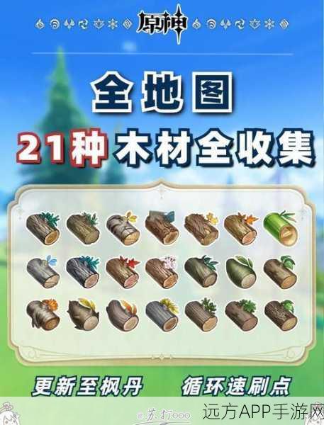 原神杉木速采攻略，全地图分布详解，助你轻松收集稀有资源
