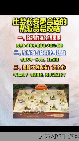 梦幻西游手游绝密攻略,梦长安帮派贸易全揭秘,助你称霸服务器!