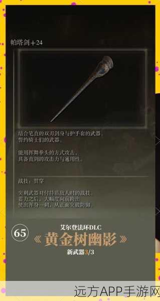 艾尔登法环深度解析,软鞭剑属性全揭秘