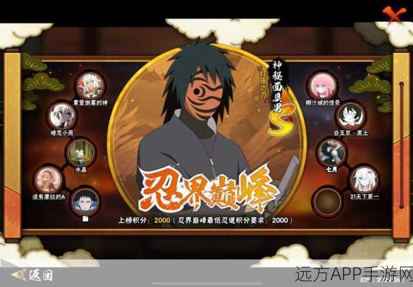 火影手游深度攻略，解锁男角色面具使用秘籍