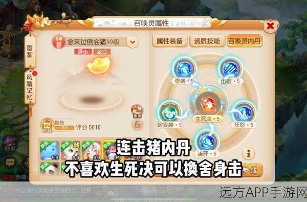梦幻西游手游，离火童子内丹搭配全攻略，打造最强宠物！