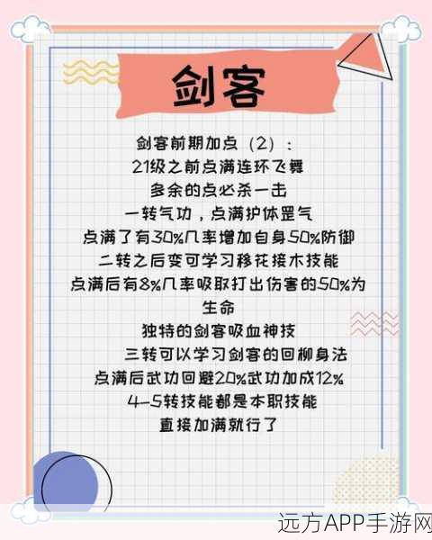 热血江湖剑技能加点攻略,打造无敌剑客之路