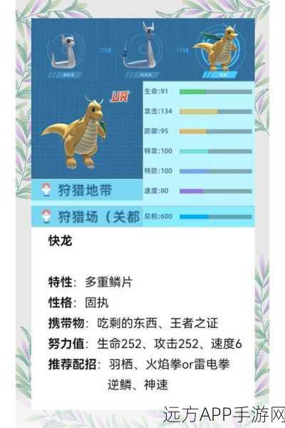 宝可梦大探险，揭秘快龙高效培育食谱与竞技策略