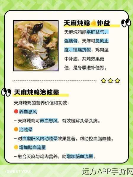 手游凌云诺美食攻略，解锁天麻红枣鸡汤的完美配方