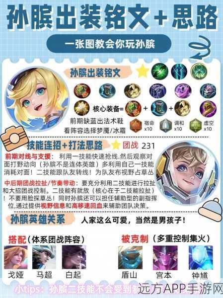 王者荣耀，孙膑顶级出装与铭文搭配，助你赛季冲刺王者！