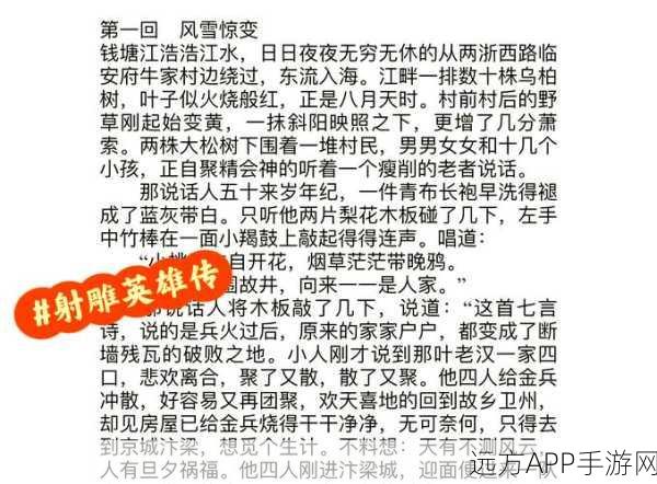 射雕广闻录深度攻略，小百科全解析与最新爆料一网打尽