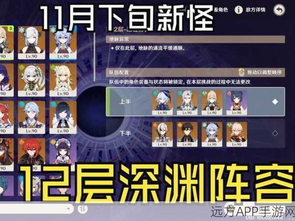 原神深境螺旋12层满星通关秘籍,策略布局、角色协同与实战微操深度剖析